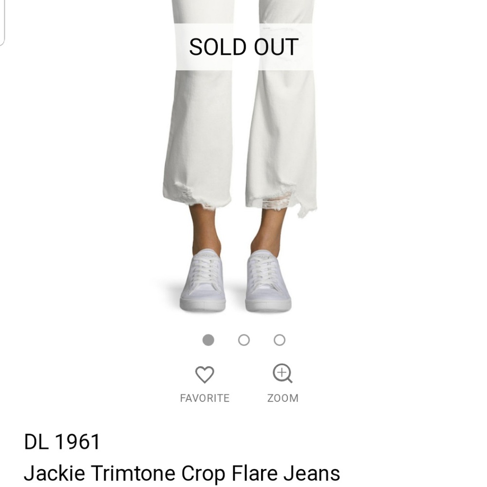Jackie white high rise cropped flare jeans